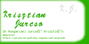 krisztian jurcso business card